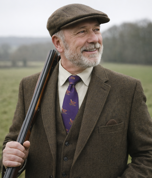 Gents tie pheasant design