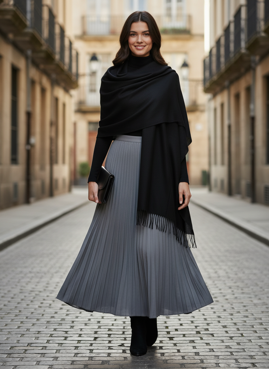 Black Pashmina Scarf