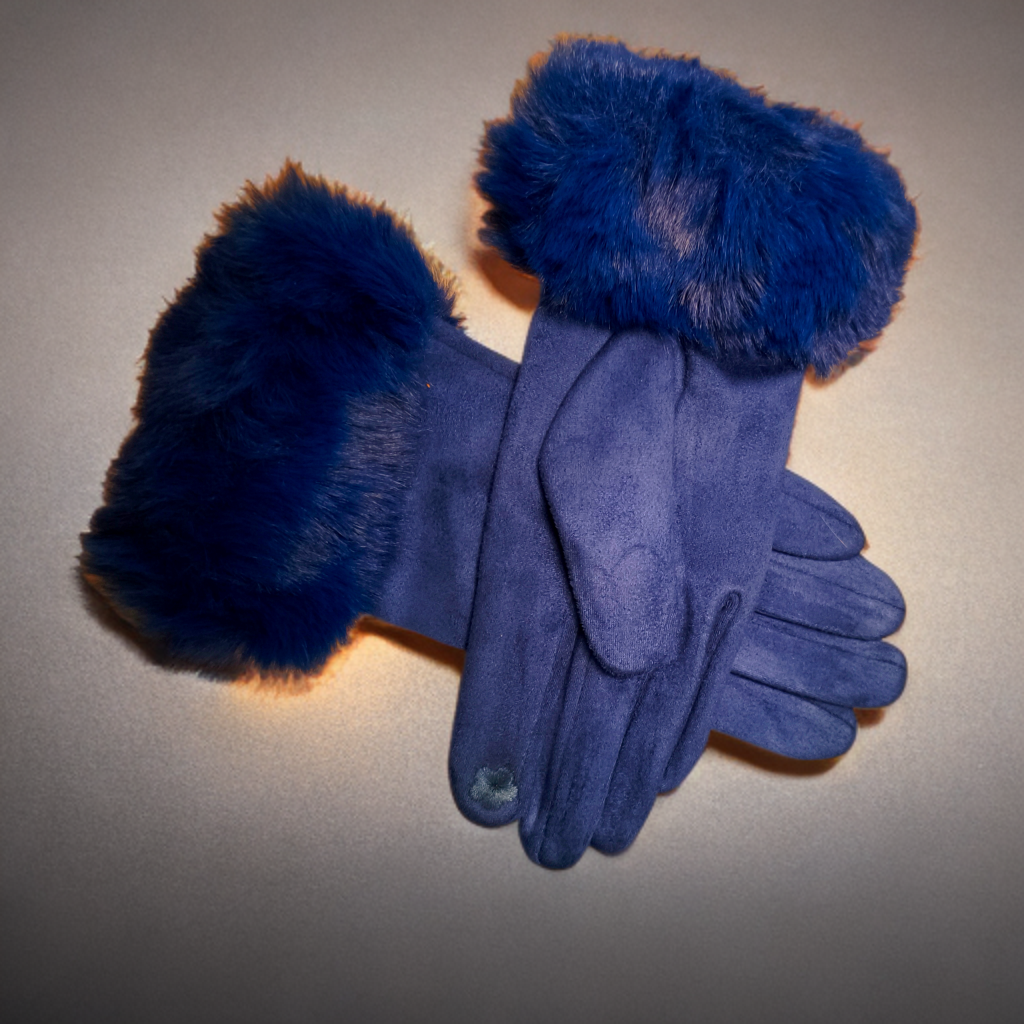 Fur Trim Luxury Gloves
