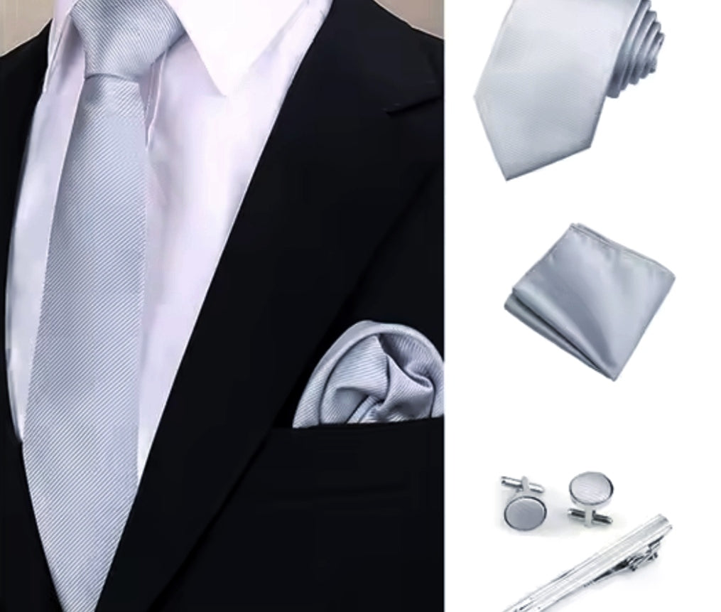 Men's Tie Set in Grey