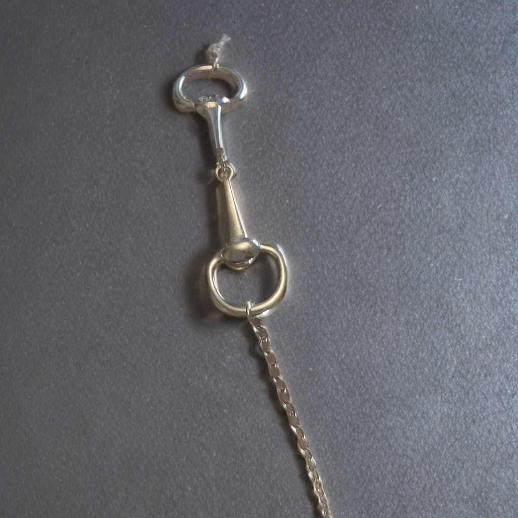 925 Silver Snaffle Bit Chain Bracelet