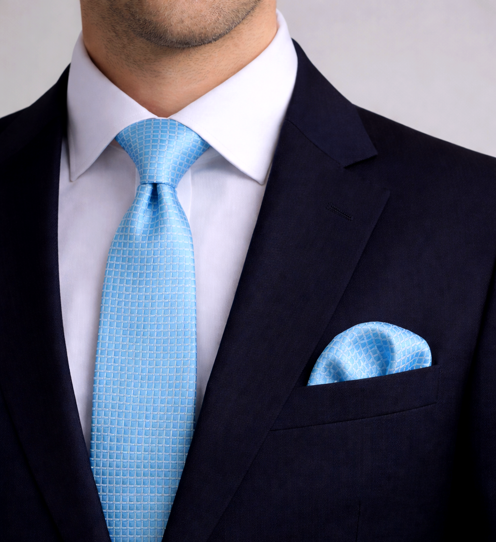 Gent's Turquoise Tie Set