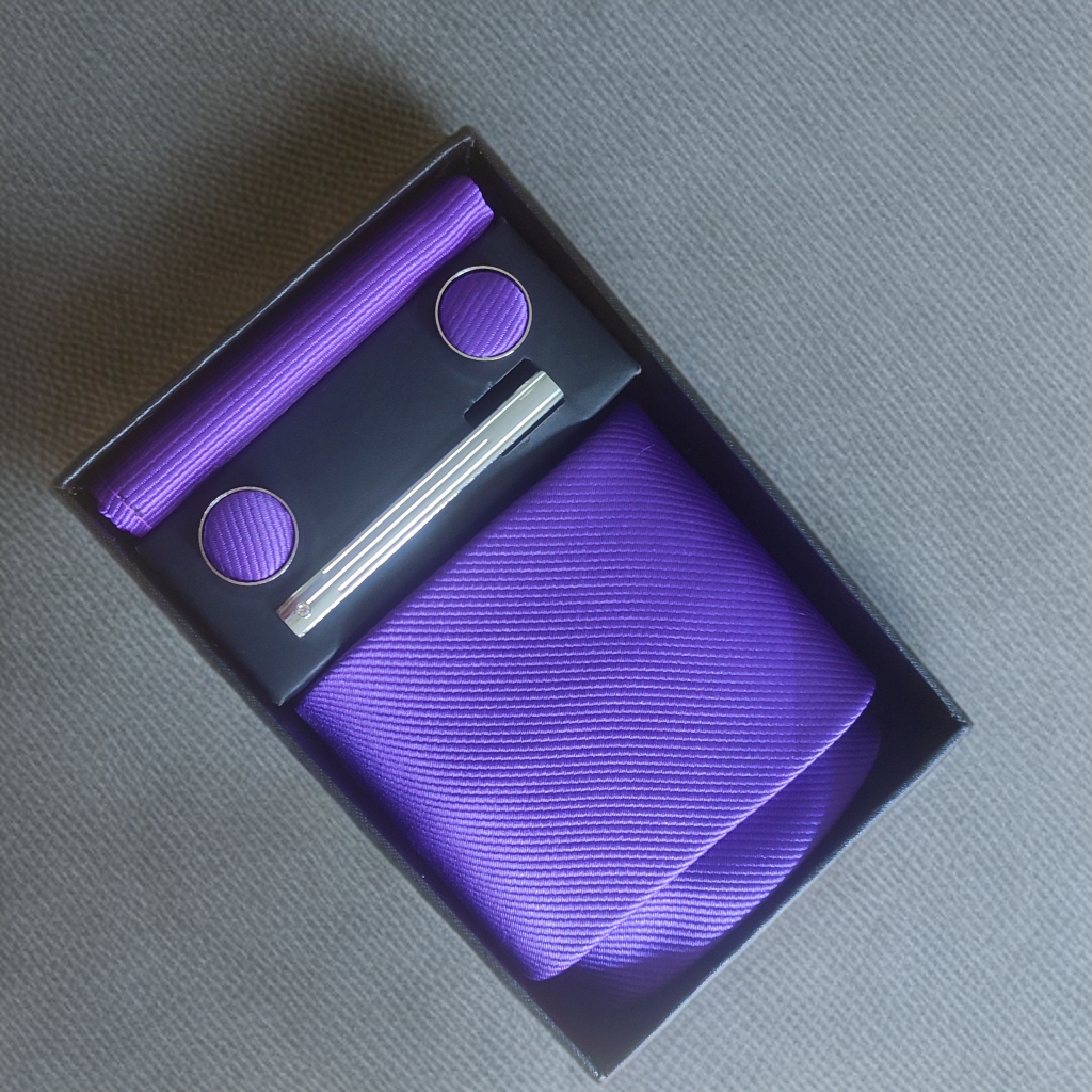 Men's Tie Set in Purple