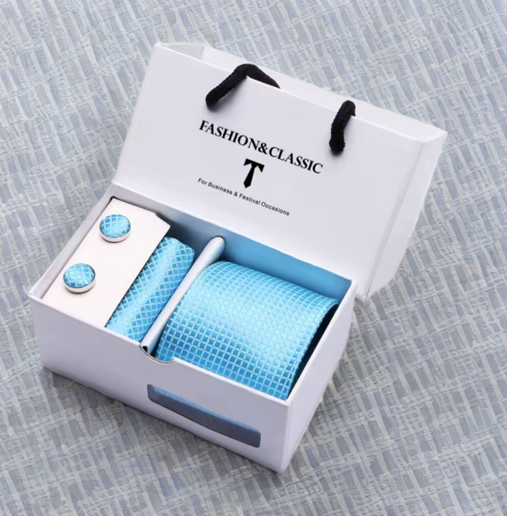 Gent's Turquoise Tie Set