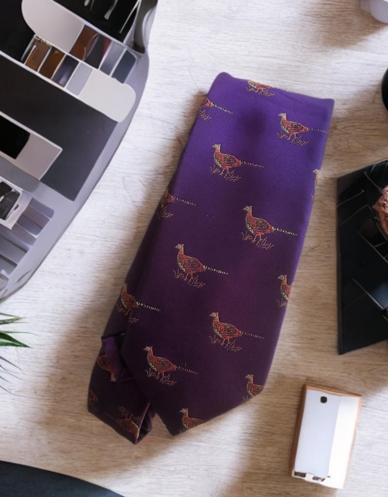 Gents tie pheasant design