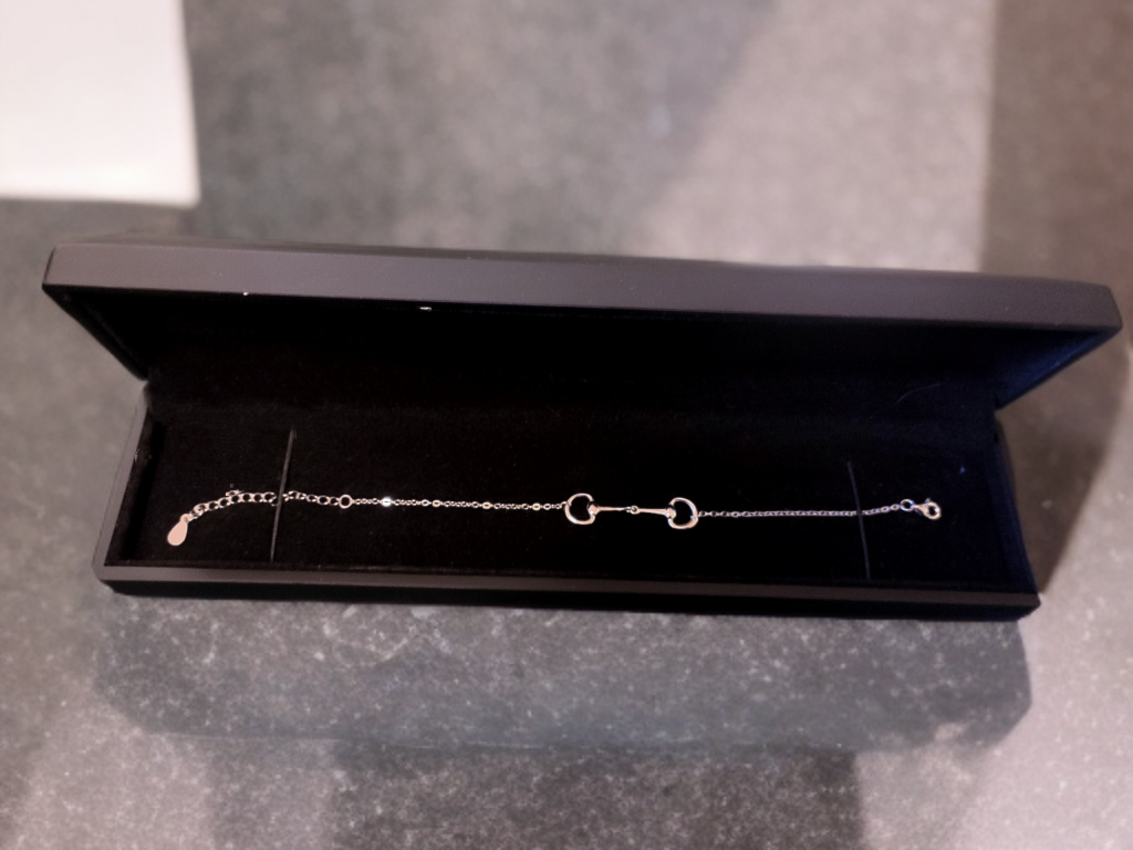 925 Silver Snaffle Bit Chain Bracelet