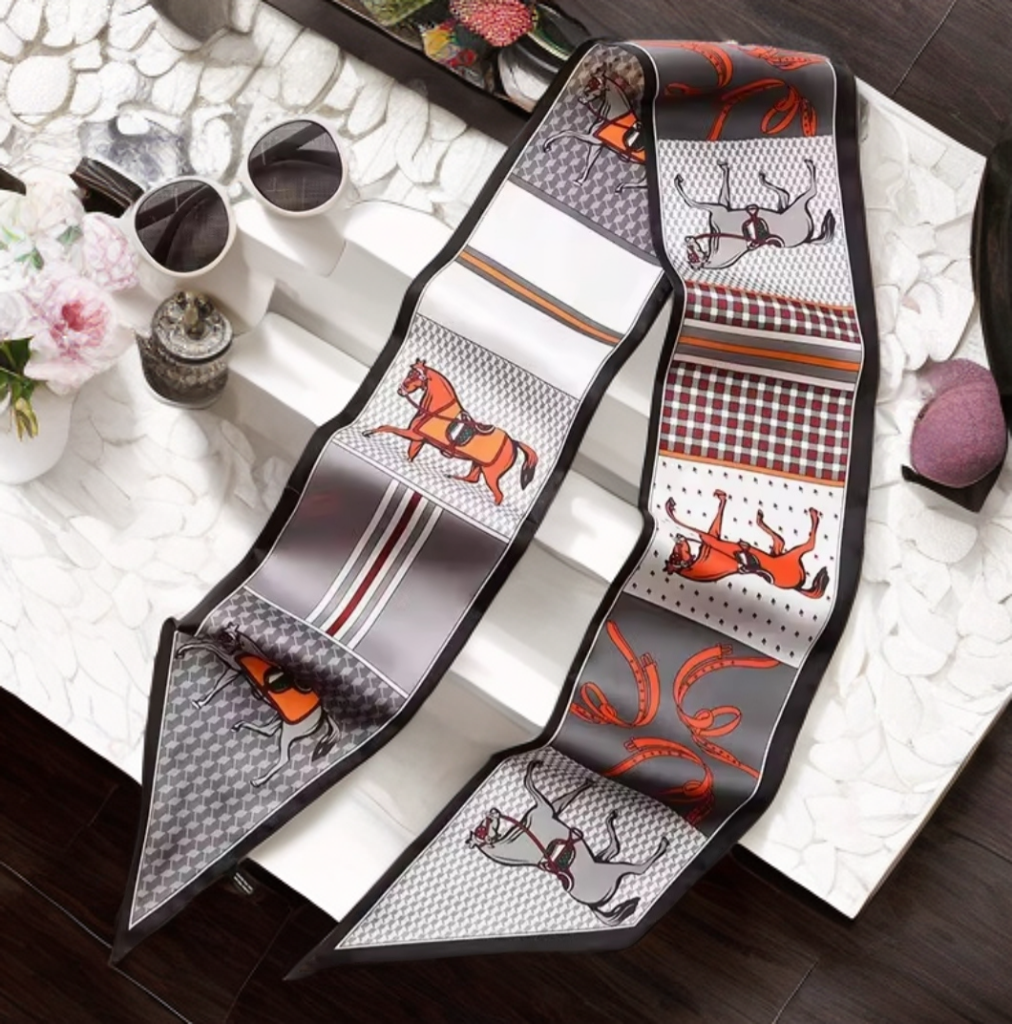 Luxurious Horse Print Neck Scarf