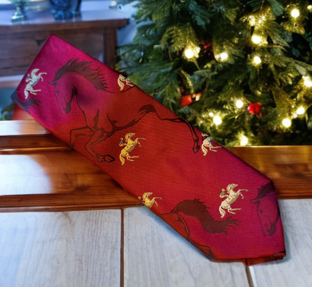 Equestrian Burgundy Tie
