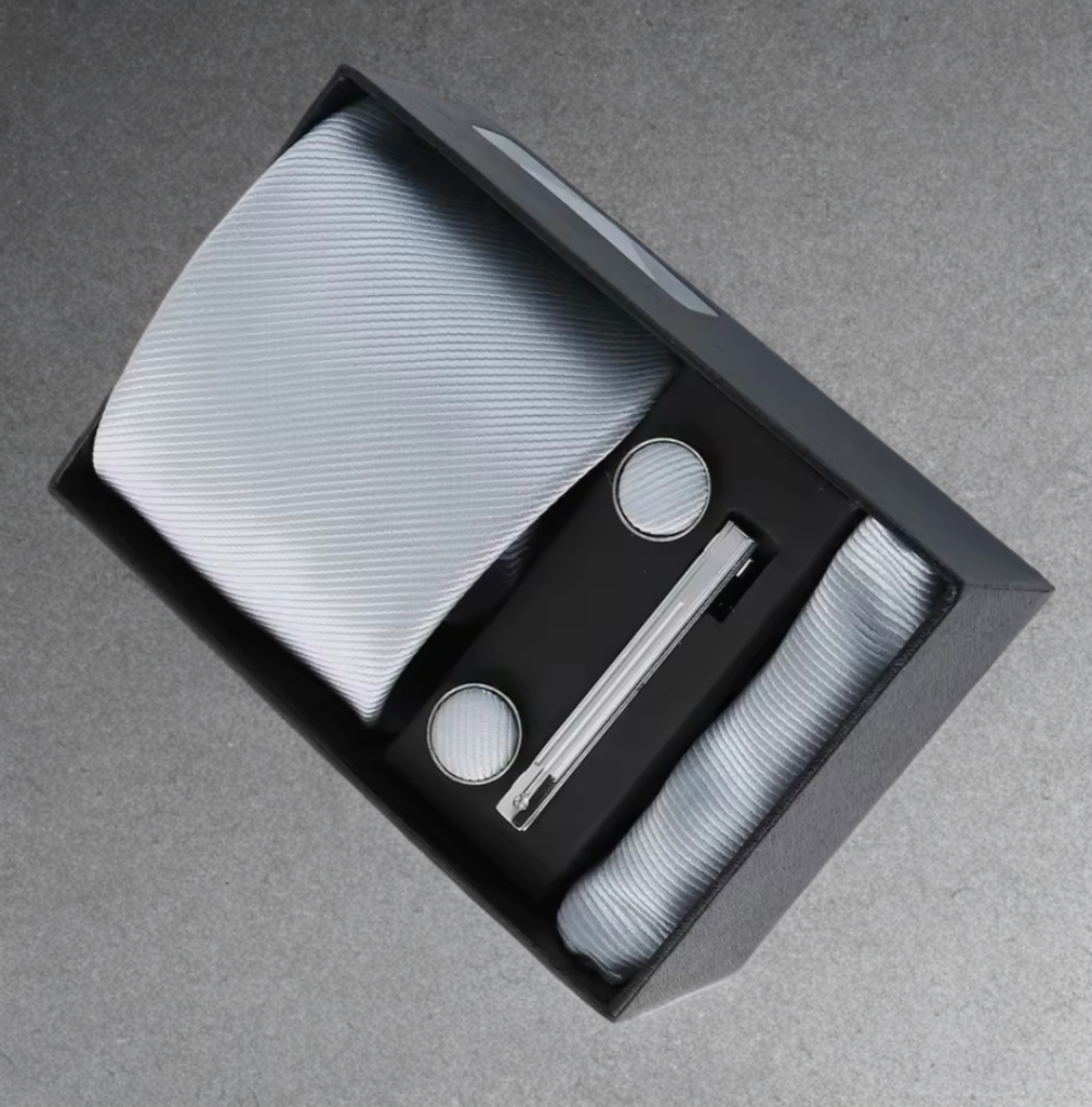 Men's Tie Set in Grey