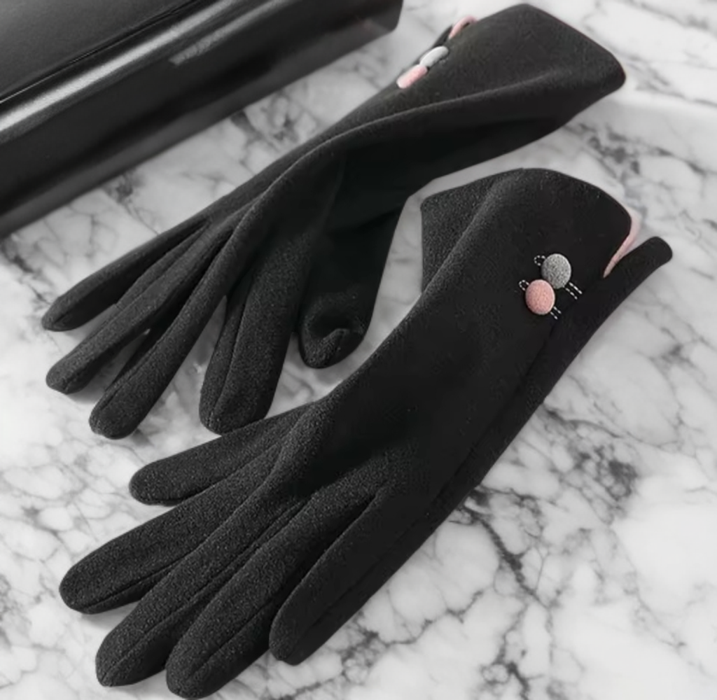 Womens Black Gloves