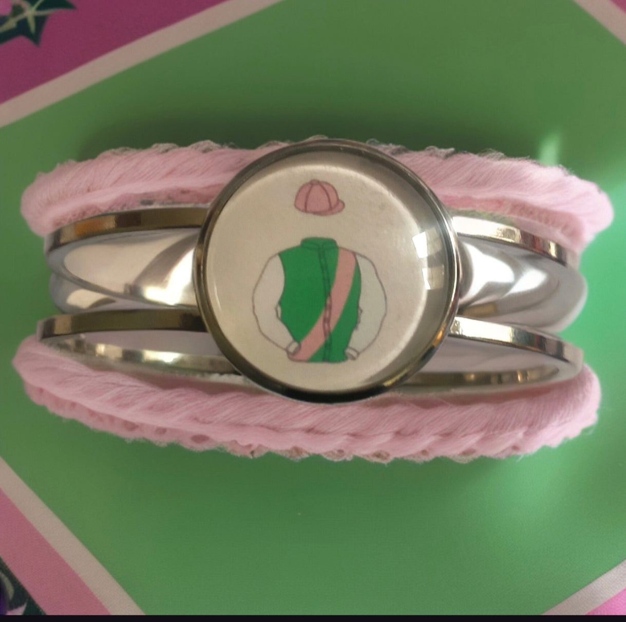 Horse Racing Silks Bangle -Custom Owners Colours