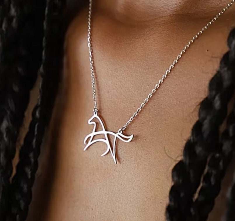 Celtic Craft Style Horse Necklace