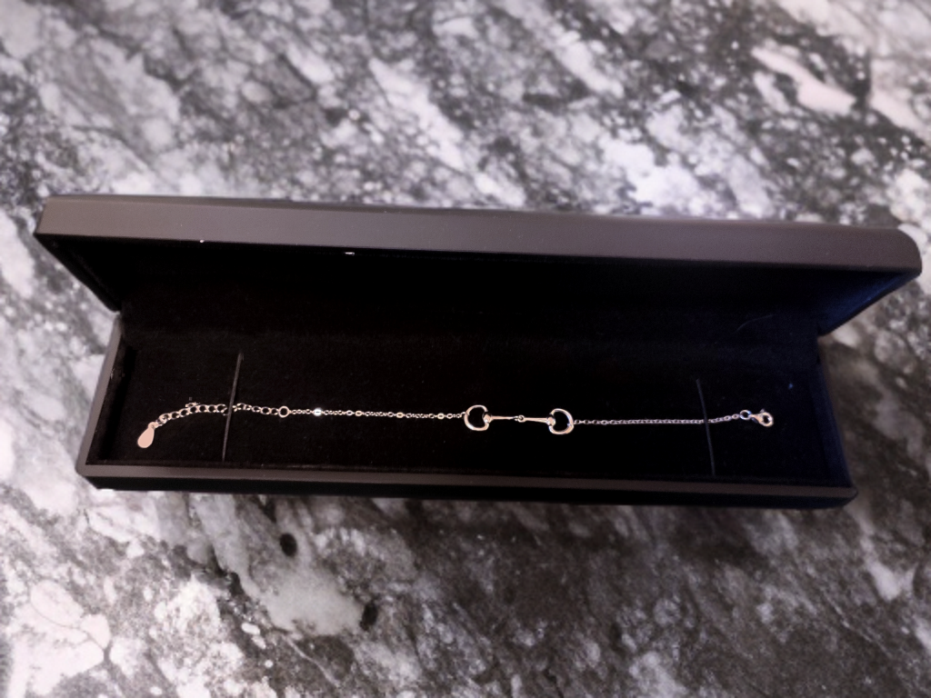 925 Silver Snaffle Bit Chain Bracelet