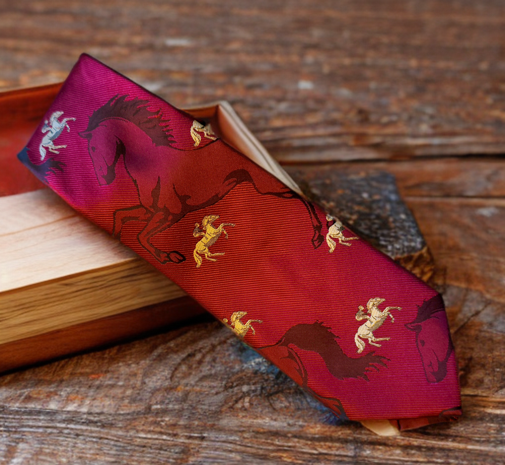 Equestrian Burgundy Tie