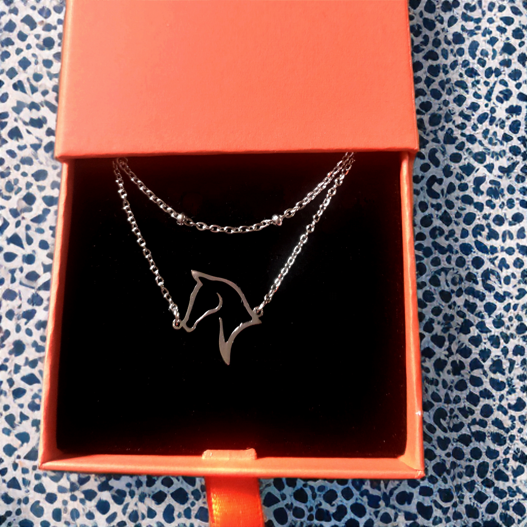 Horse Head Double Layer Chain Bracelet