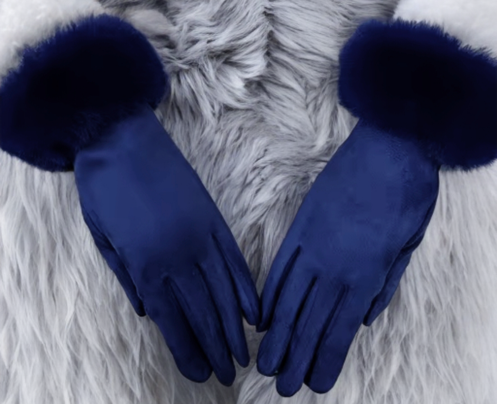 Fur Trim Luxury Gloves