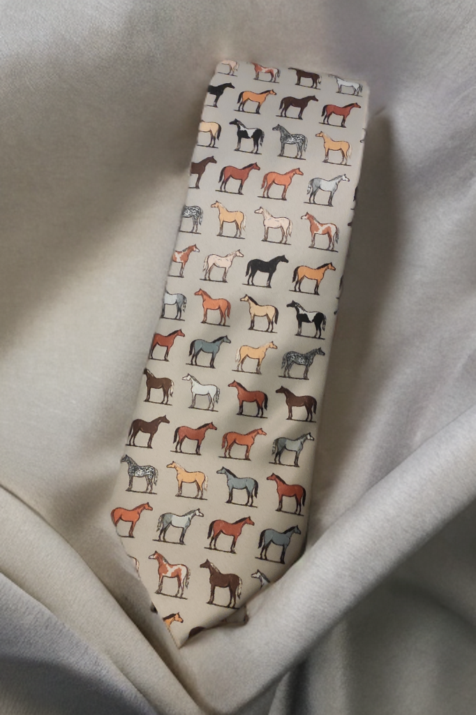 Gent's tie wth horse pattern