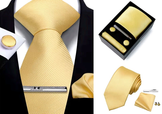 Pale Yellow Tie set