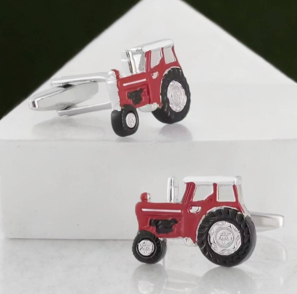 Red Tractor cufflinks