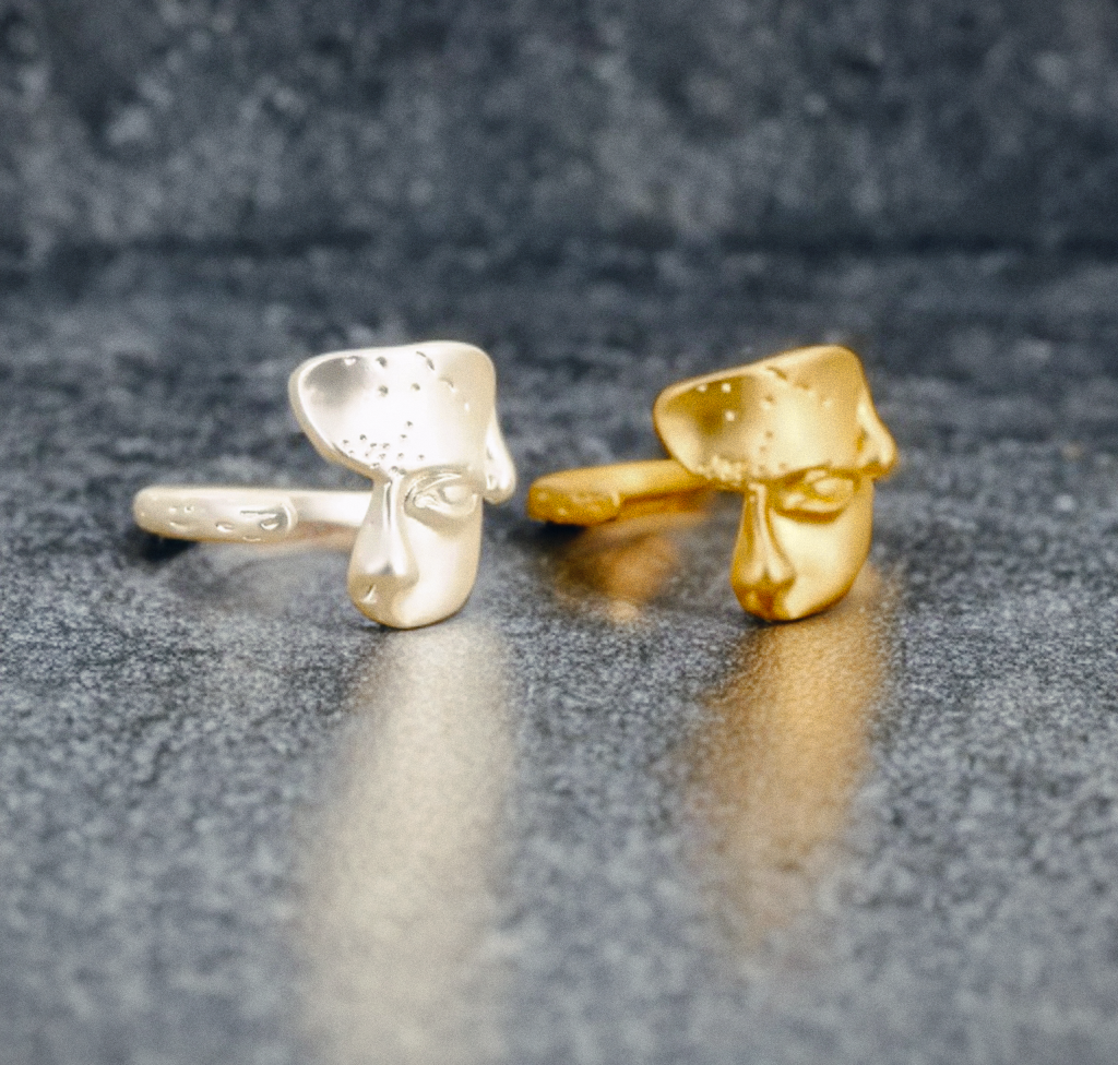 Sculptural Face Statement Ring
