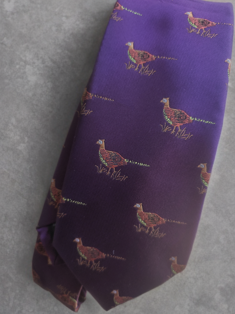 Gents tie pheasant design