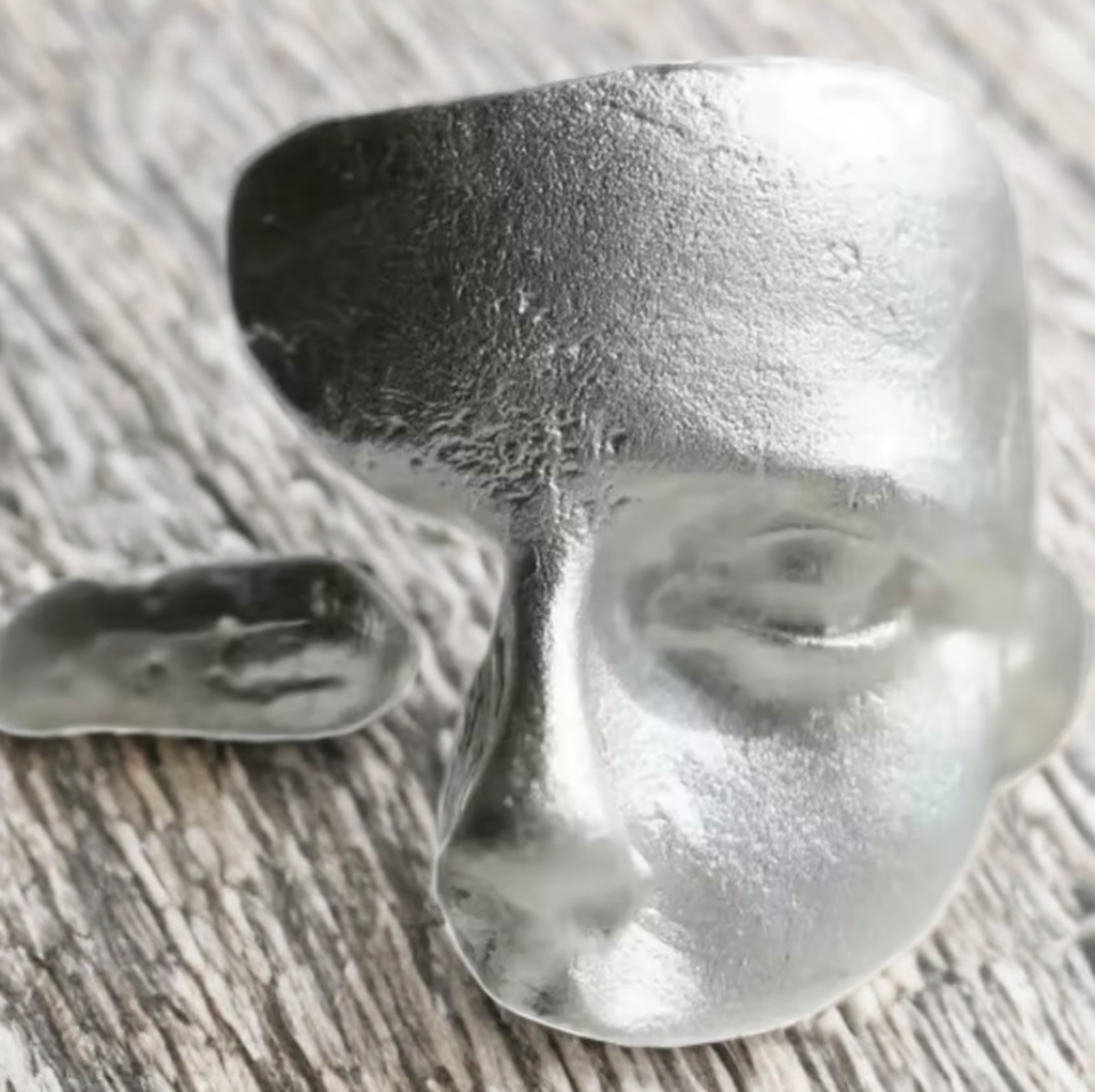 Sculptural Face Statement Ring