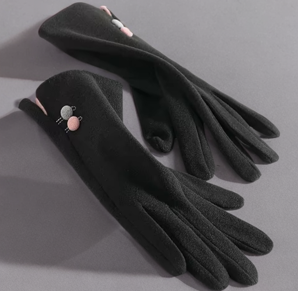 Womens Black Gloves