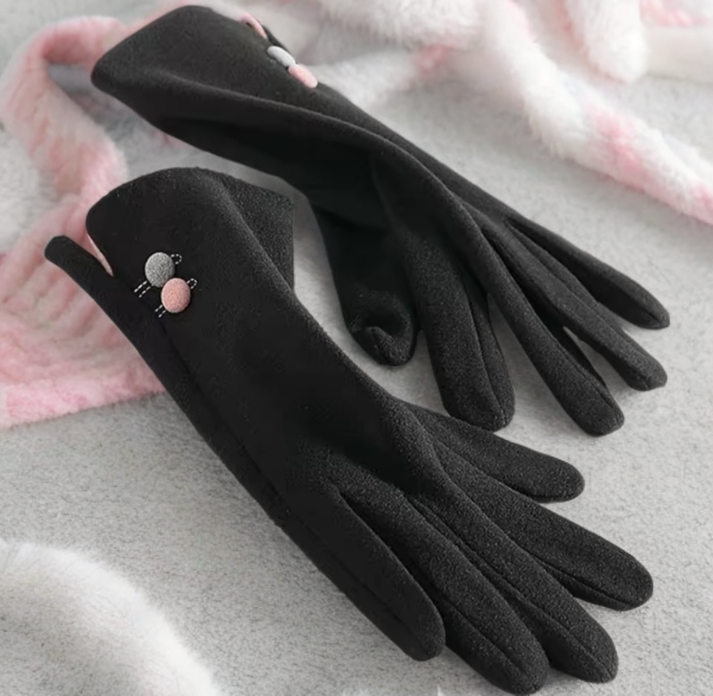 Womens Black Gloves