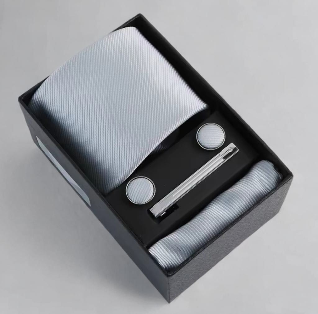 Men's Tie Set in Grey
