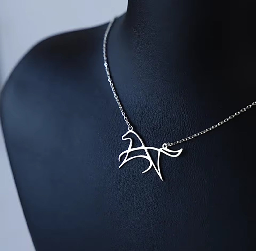 Celtic Craft Style Horse Necklace