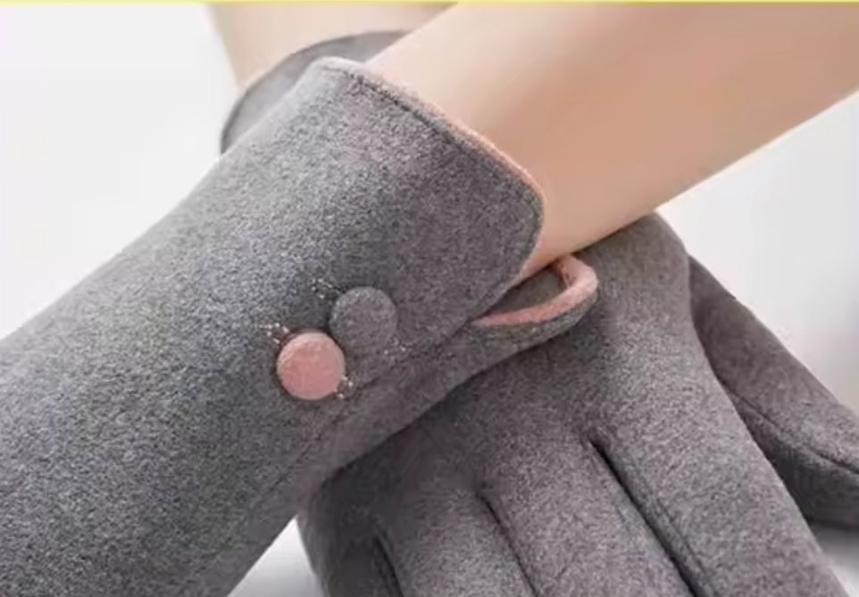 Grey Ladies Gloves