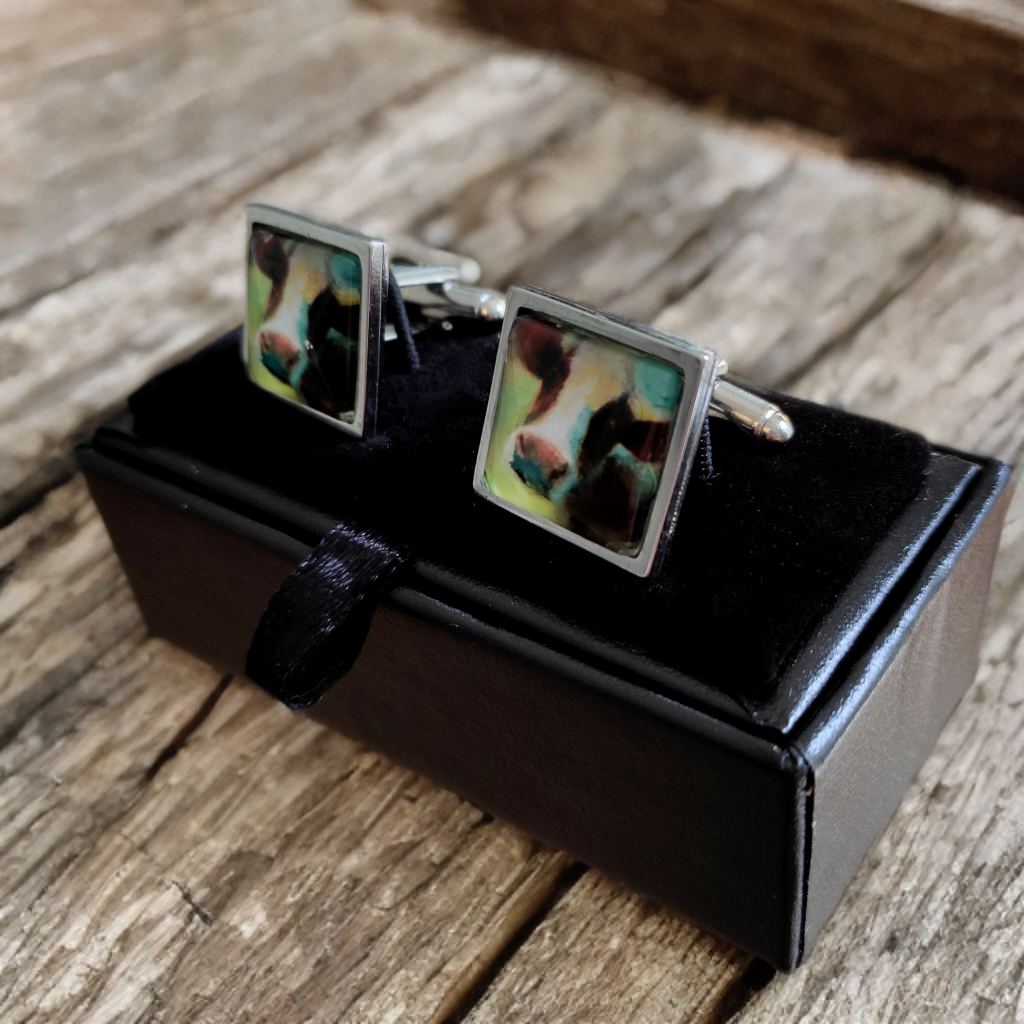 Cow Head Square Cufflinks