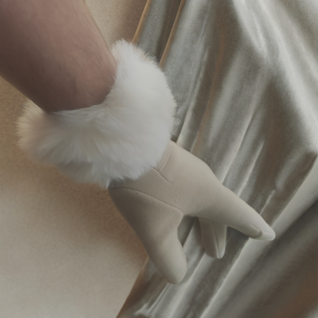 Ladies Fur Cuff Gloves