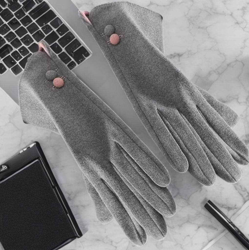 Grey Ladies Gloves