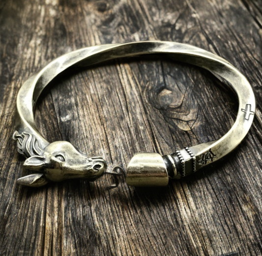 Horse Head and Hoof Bangle