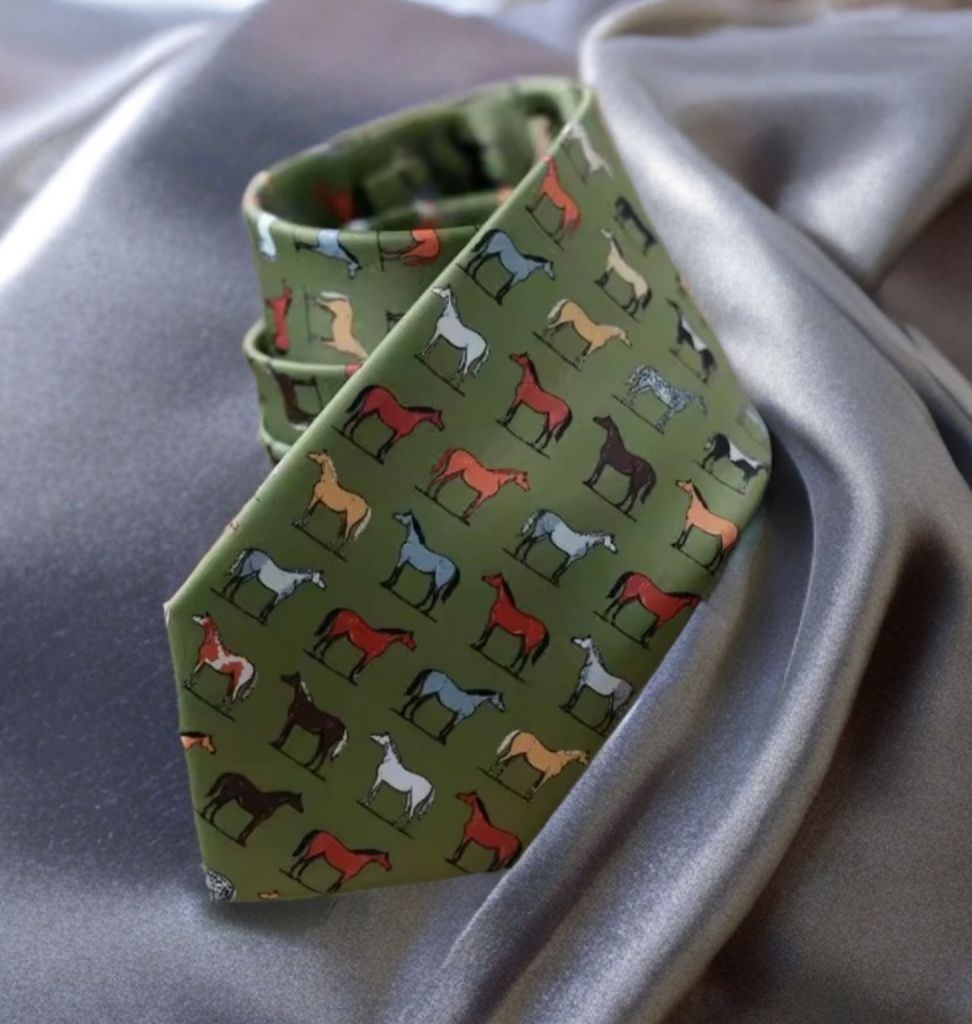Gent's tie wth horse pattern