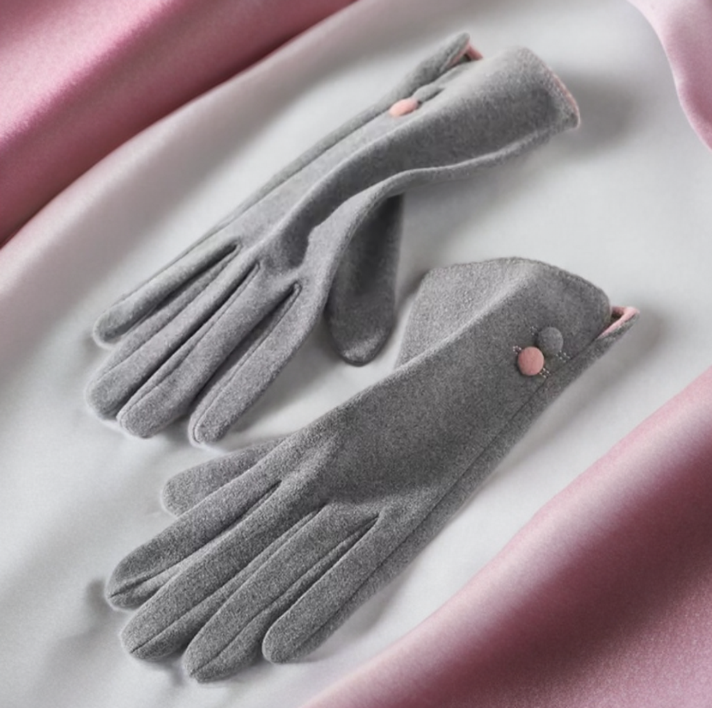 Grey Ladies Gloves