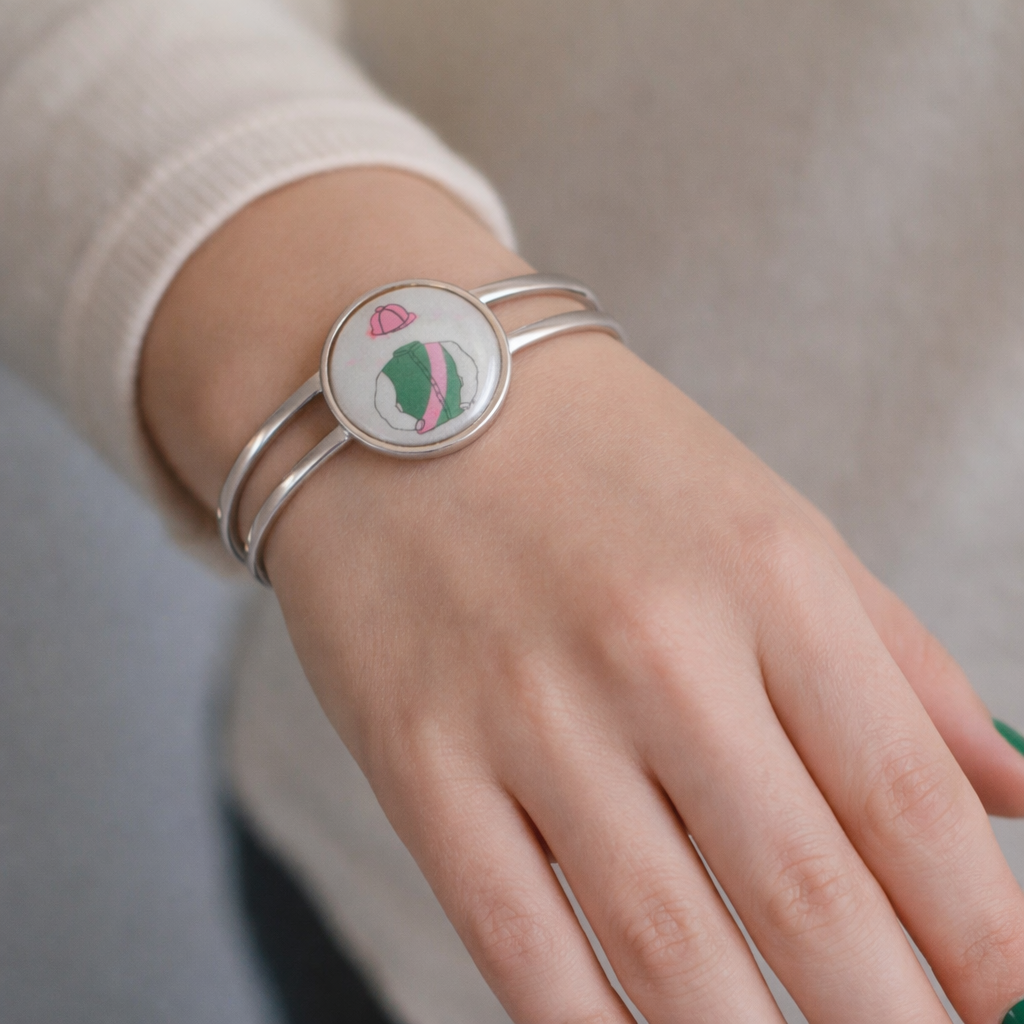 Horse Racing Silks Bangle -Custom Owners Colours