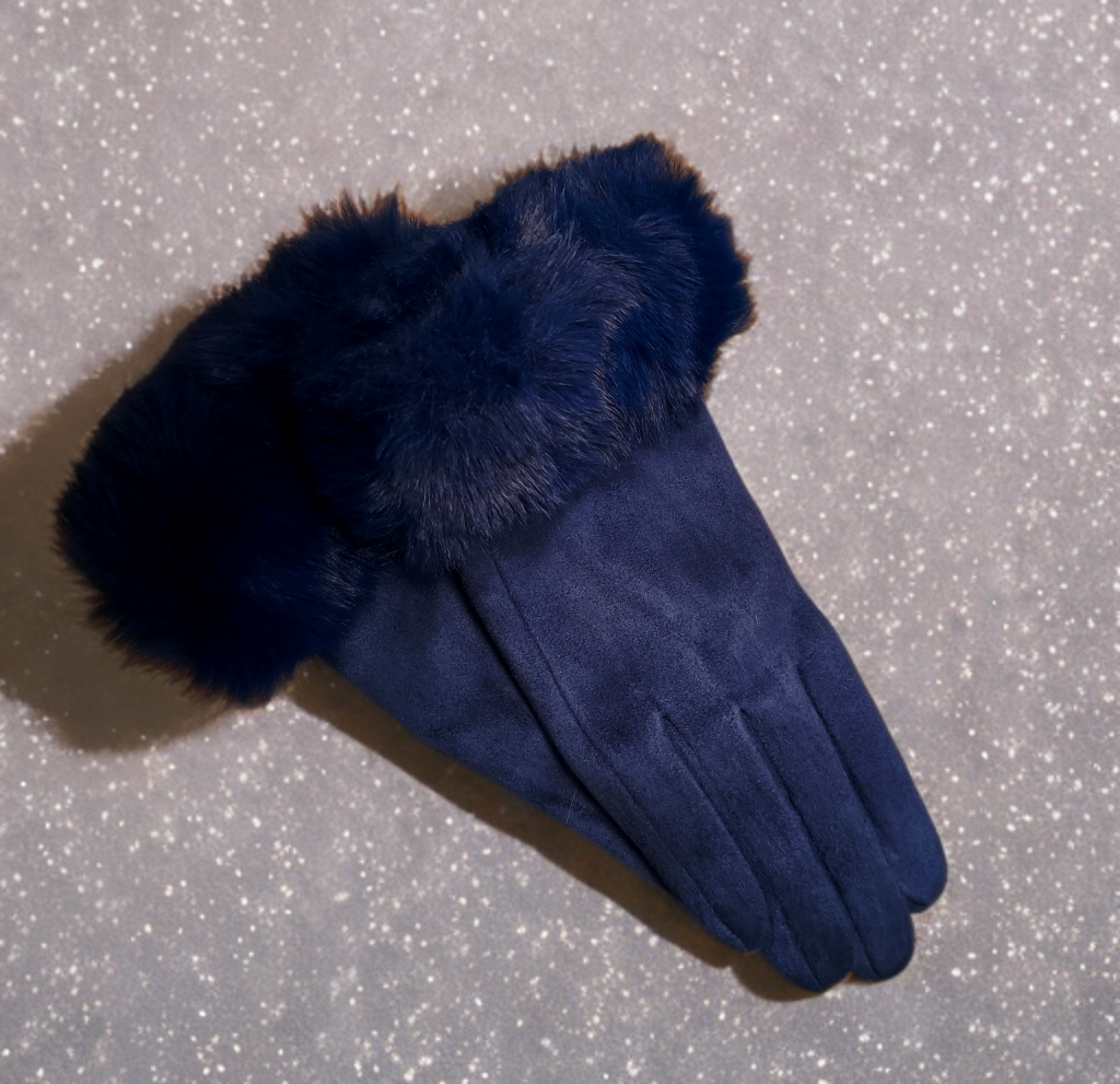 Fur Trim Luxury Gloves