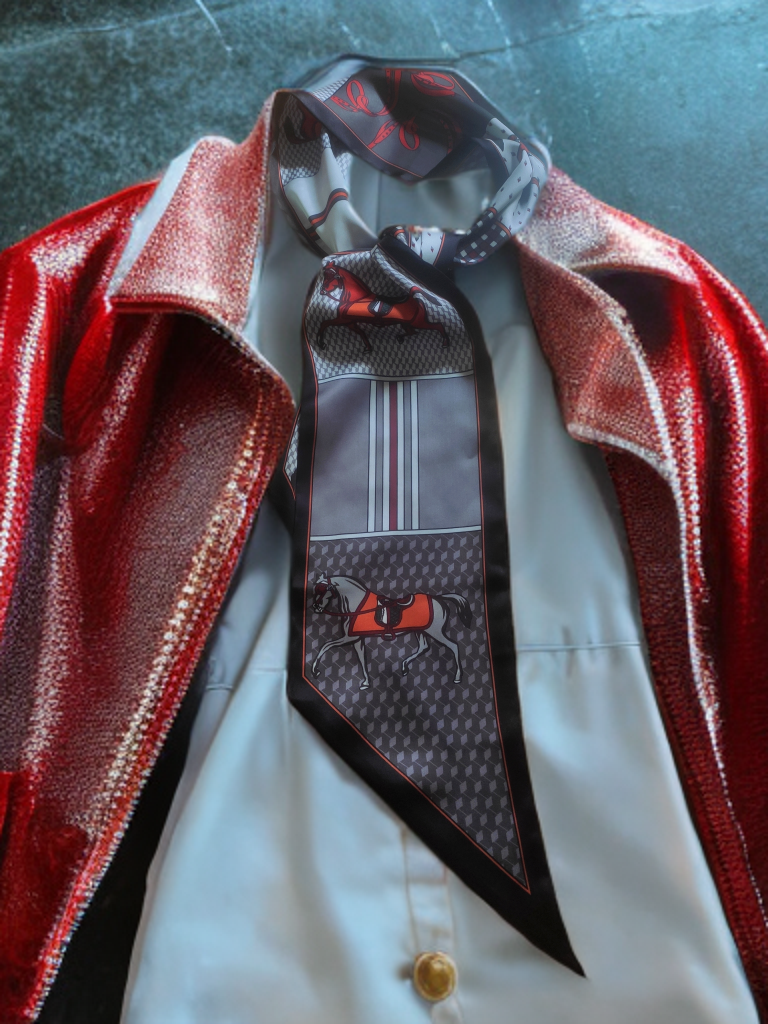 Luxurious Horse Print Neck Scarf