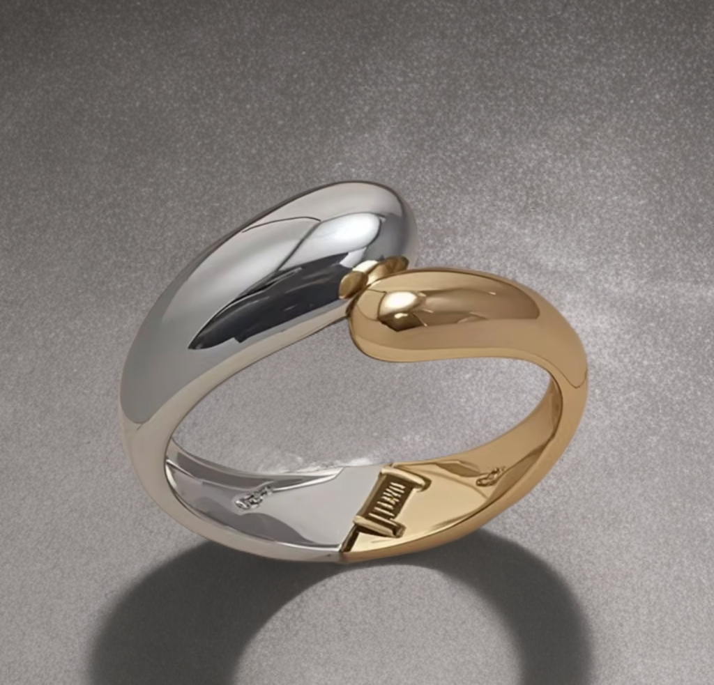 Two Tone Gold and Silver Bangle