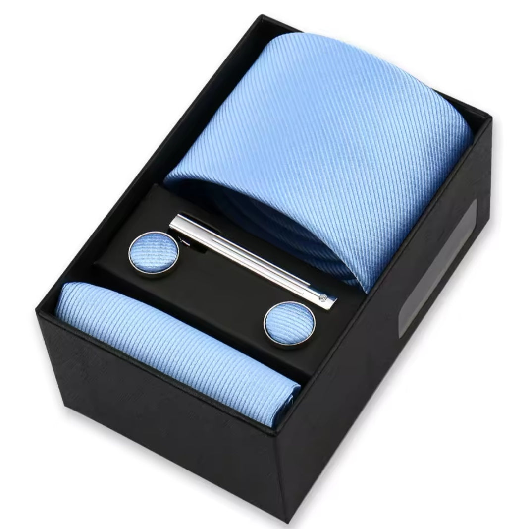 Men's Tie Set in Light Blue