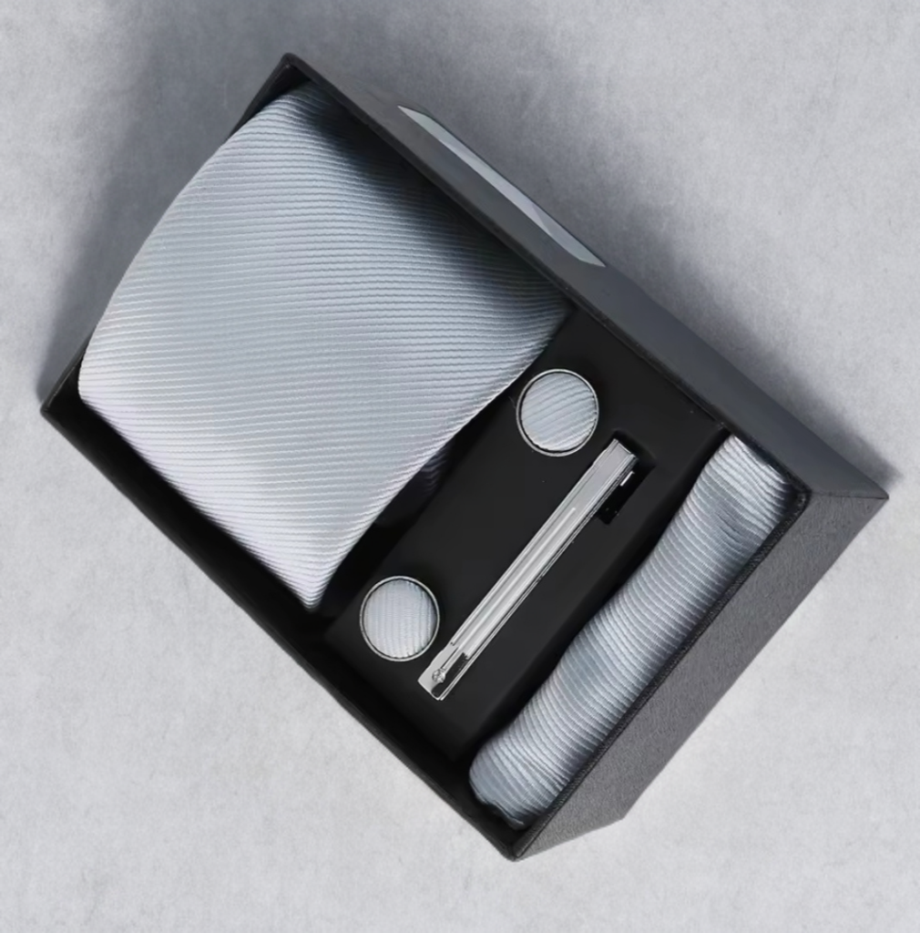 Men's Tie Set in Grey