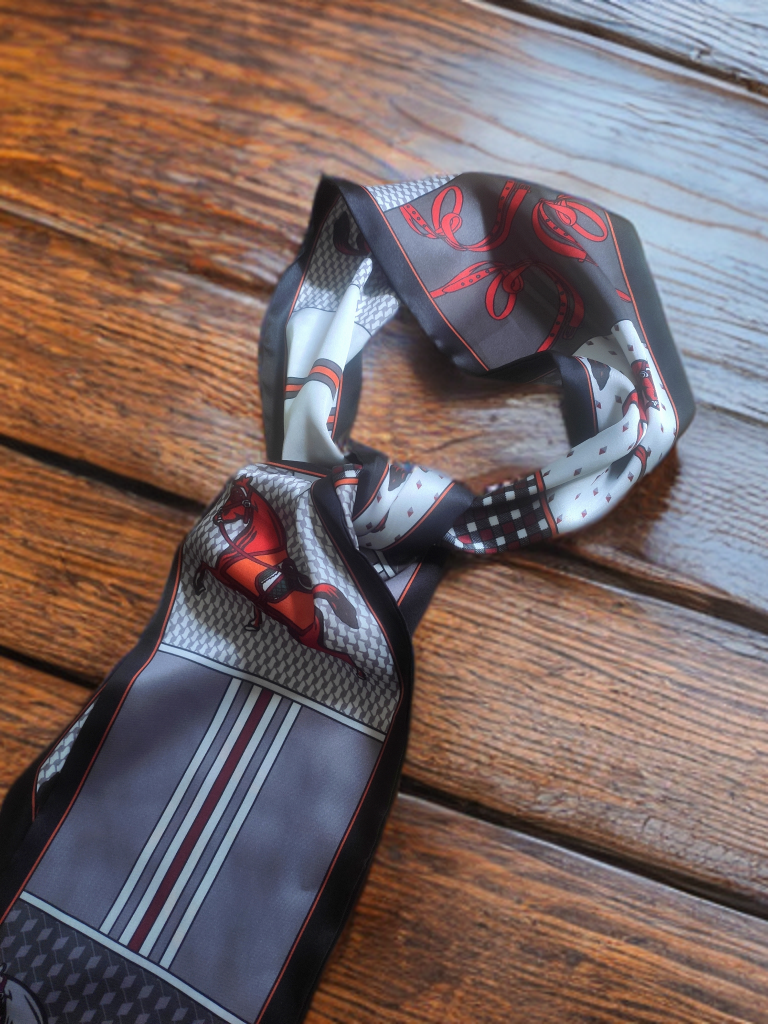 Luxurious Horse Print Neck Scarf