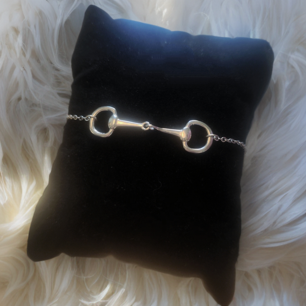 925 Silver Snaffle Bit Chain Bracelet