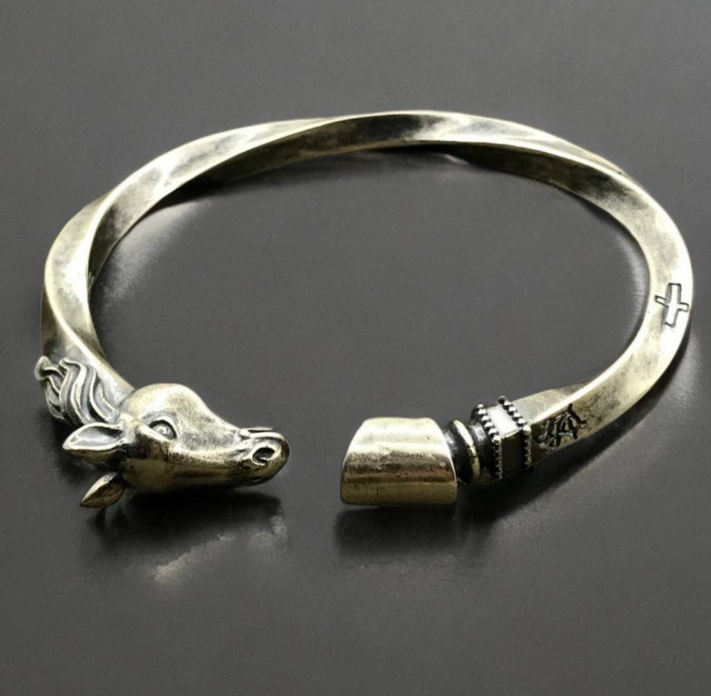Horse Head and Hoof Bangle