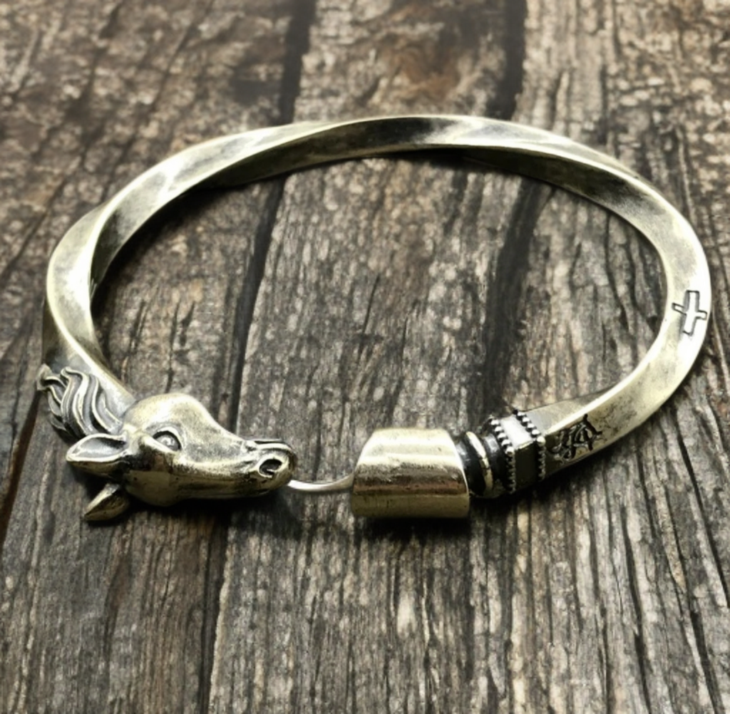 Horse Head and Hoof Bangle