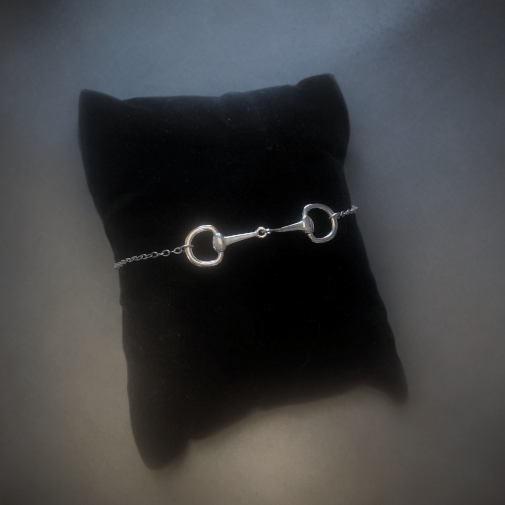 925 Silver Snaffle Bit Chain Bracelet