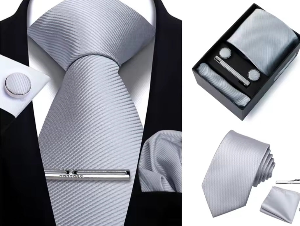Men's Tie Set in Grey