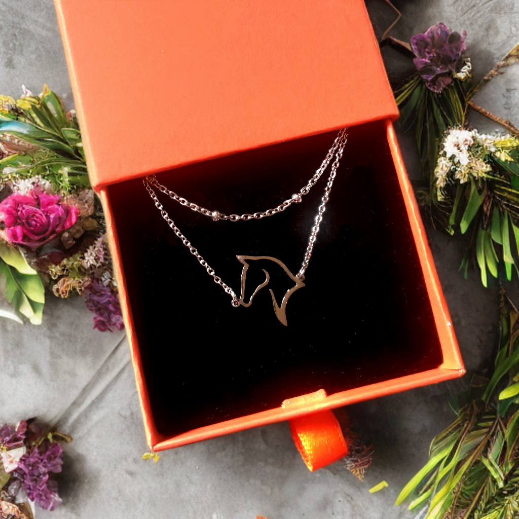 Horse Head Double Layer Chain Bracelet